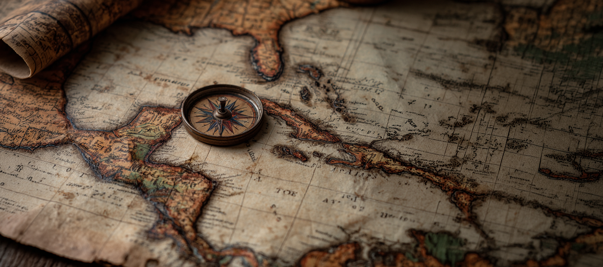 Gulf Coast Brewing Company features a vintage map and compass inspired by a Sarasota craft brewery.