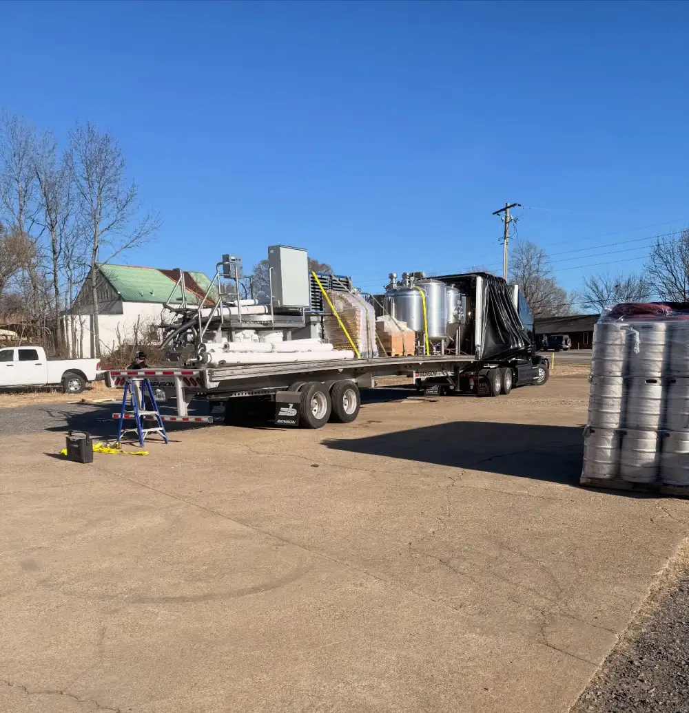 Parked near the lot, the truck supports operations connected to Gulf Coast Brewing Company in Sarasota, FL.